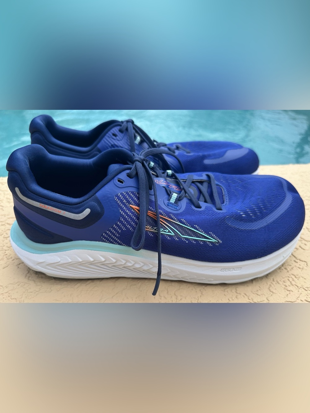 Altra Paradigm 7 Blue Running Shoes AL0A82CE440 WIDE Men’s Size 9.5 in VGC
